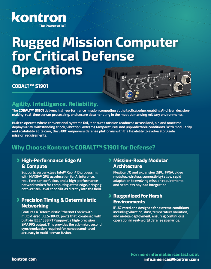 Rugged Mission Computer for Critical Defense Operations