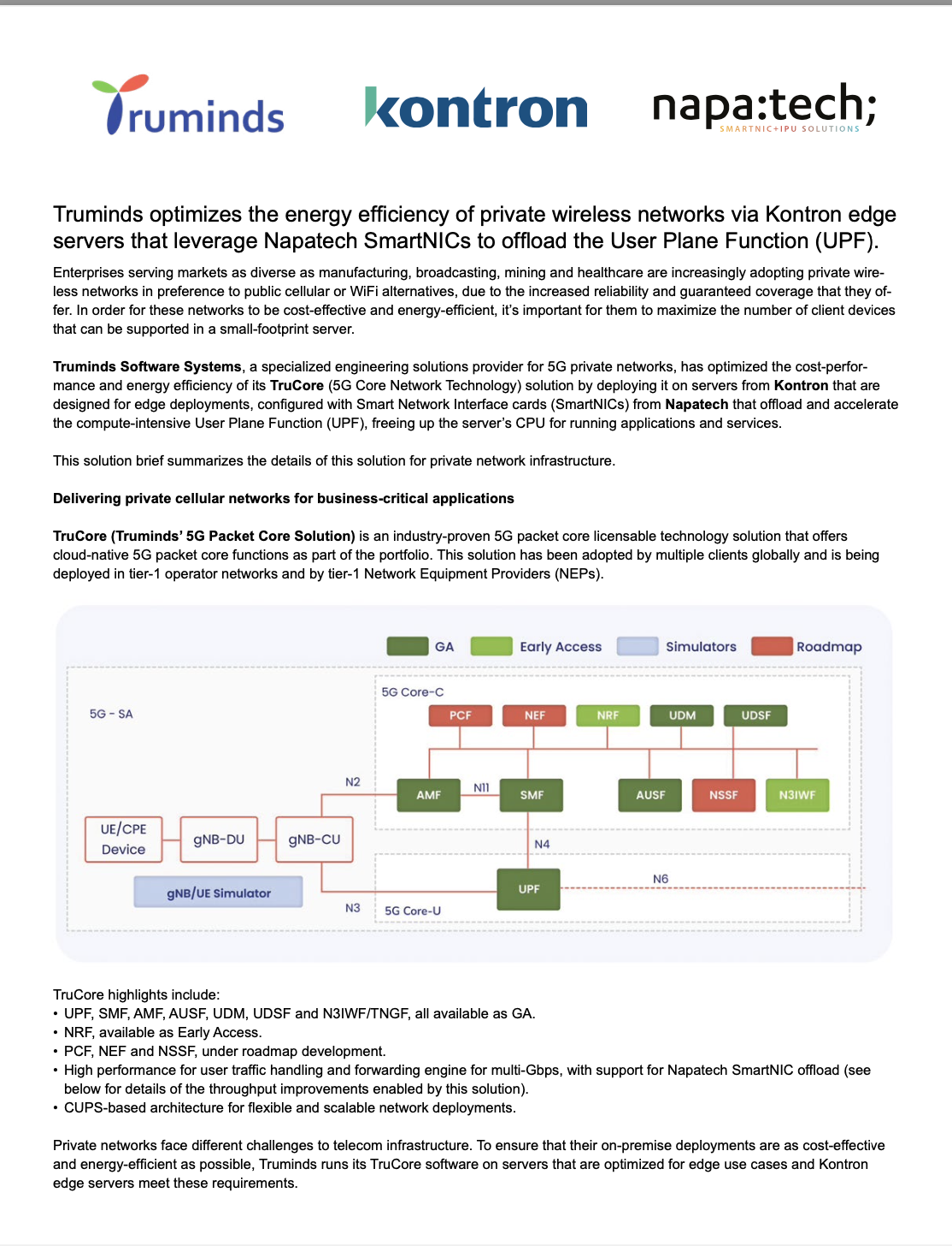 UPF Offload with Truminds and Kontron