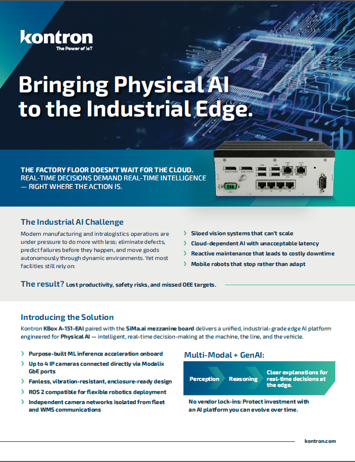 Bringing Physical AI to the Industrial Edge